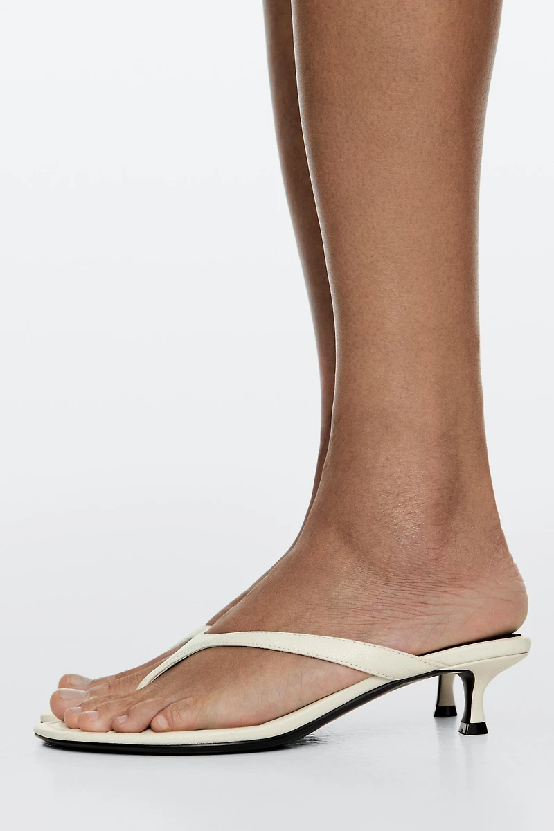 Leather heeled sandals