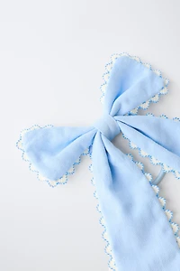 LARGE WAVY BOW HAIR TIE
