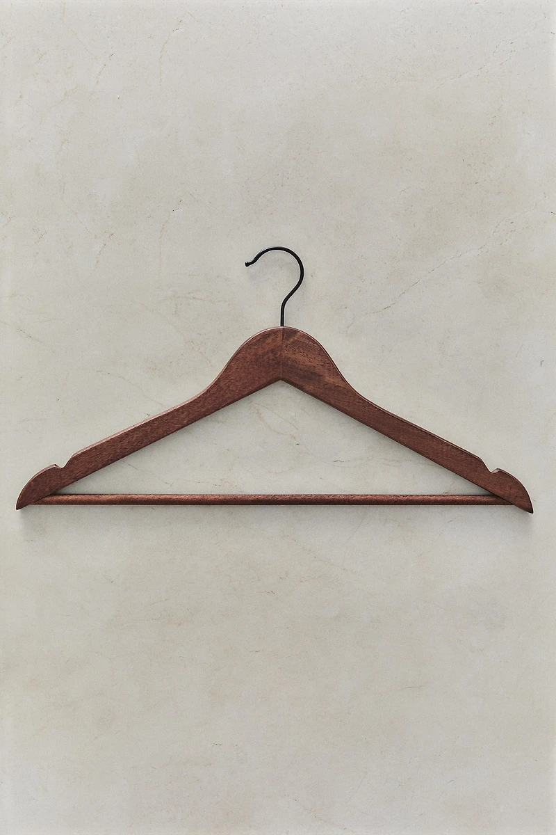 WOOD FINISH SHIRT HANGER PACK (PACK OF 2)