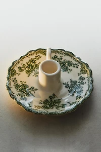 BOUGEOIR FAÏENCE FLORAL