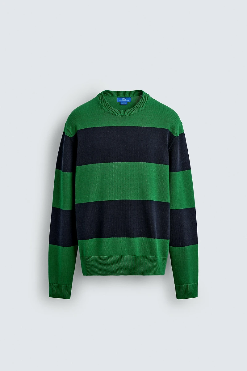 PULL EN JACQUARD À RAYURES AARON LEVINE X ZARA