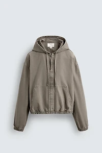 WASHED HOODED JACKET