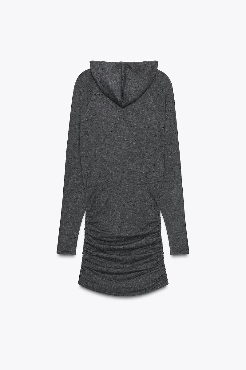 HOODIE KNIT MINI DRESS