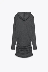 HOODIE KNIT MINI DRESS