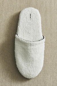 BATHROOM TERRYCLOTH SLIPPERS WITH PIPING