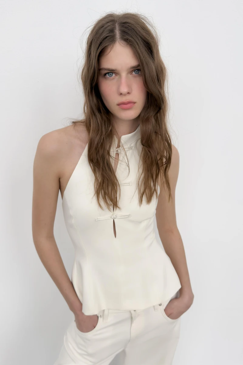 FIREMAN CLASP HALTER TOP
