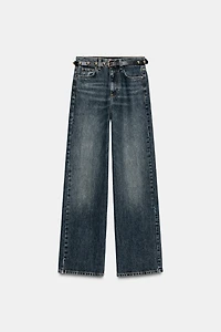 Z1975 HIGH WAIST STRAIGHT TAPERED JEANS WITH BELT