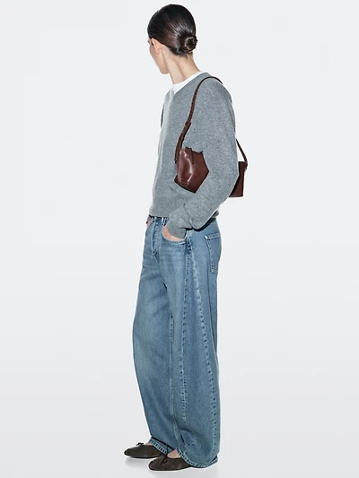 Sac porté épaule en cuir nappa