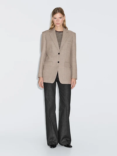 Flecked wool blazer