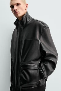 ORIGINS RELAXED FIT NAPPA LEATHER JACKET