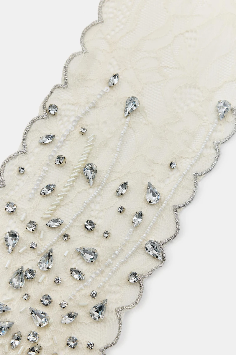 JEWELED BEADED BANDANA