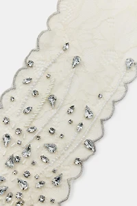 JEWELED BEADED BANDANA