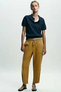 JOGGER PANTS WITH BUTTONED HEM