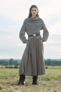 ROBE À CARREAUX PLIS PLATS LIMITED EDITION