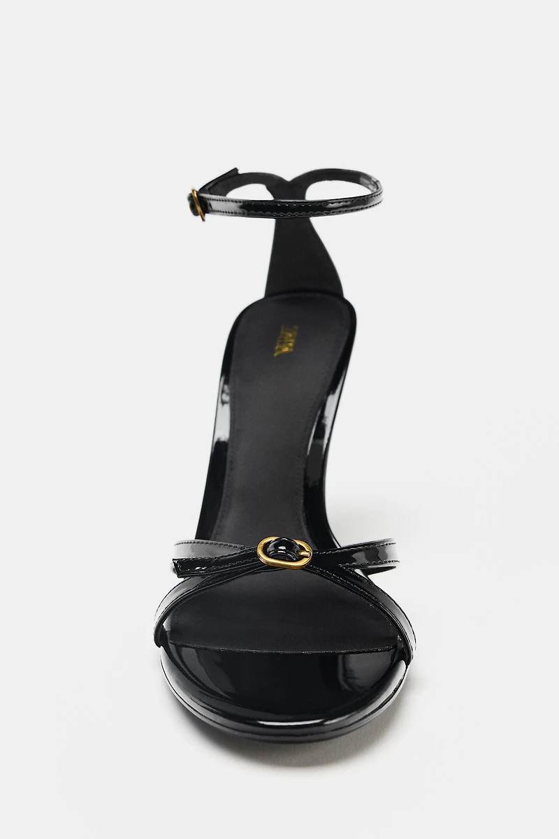 HIGH HEELED BUCKLE SANDALS