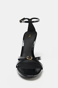 HIGH HEELED BUCKLE SANDALS