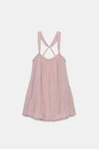 GAUZE STRAPPY MINI DRESS