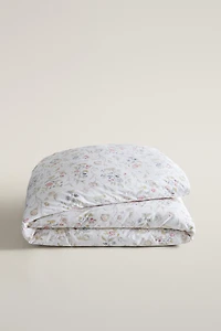 SATIN FLORAL DUVET COVER