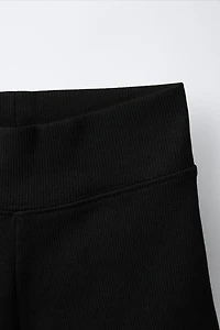 SHORT RIBBED LEGGINGS