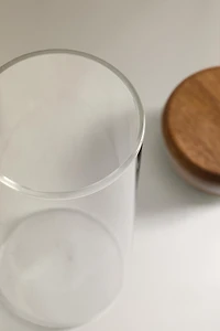 POT RANGEMENT CUISINE VERRE BOIS