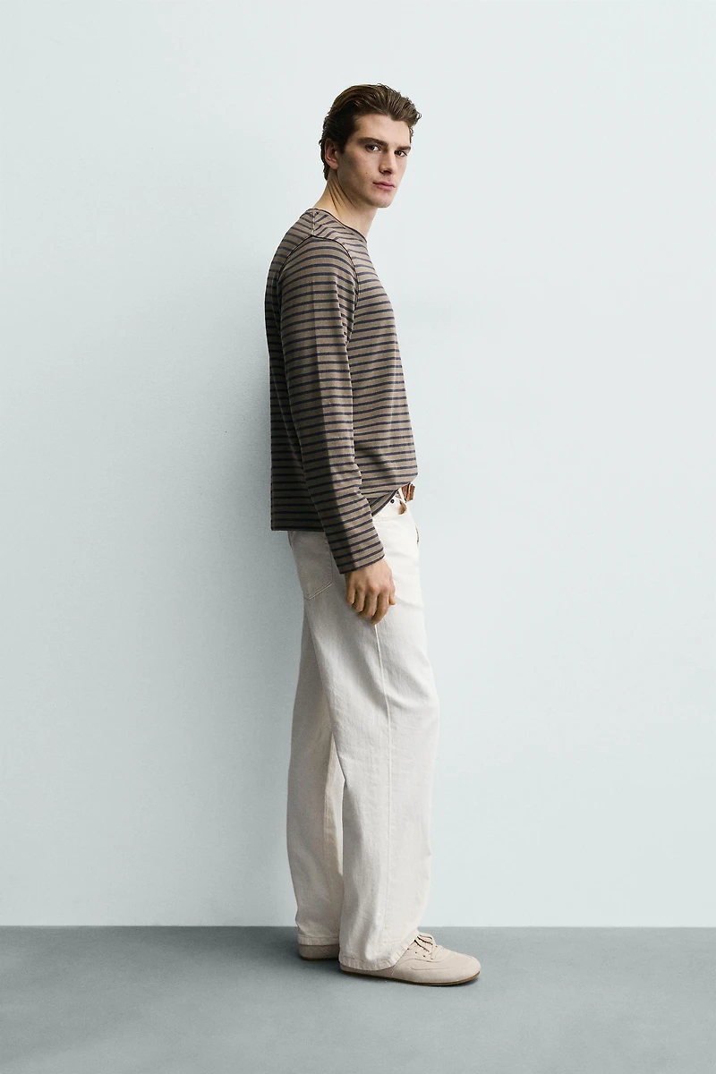 WASHED STRIPED T-SHIRT