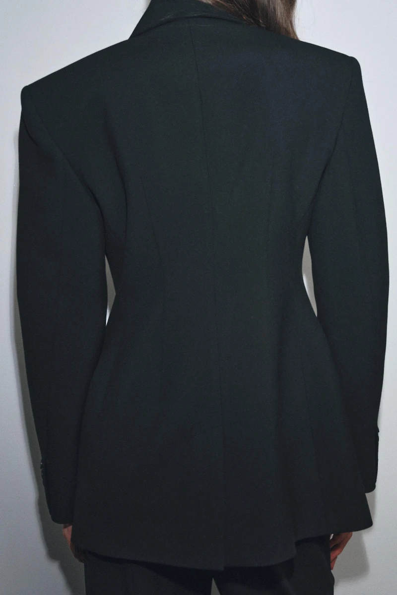 ZW COLLECTION FITTED BUTTON BLAZER
