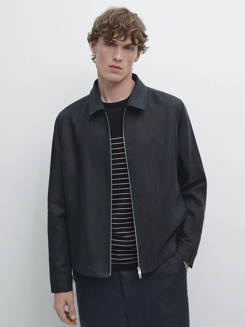 Veste courte en lin