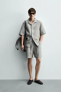 100% LINEN RELAXED FIT SHORTS