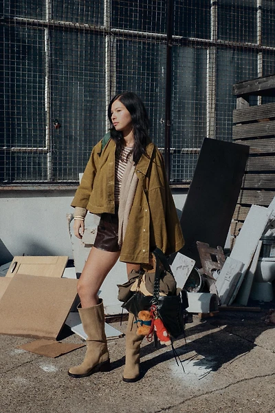 WAXED CAPE JACKET
