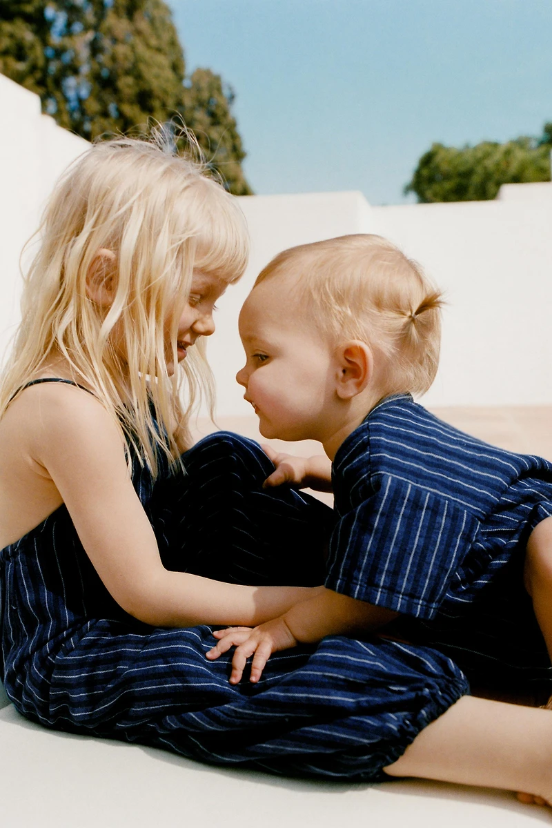 ZARA TIMELESS - STRIPED LONG OVERALLS