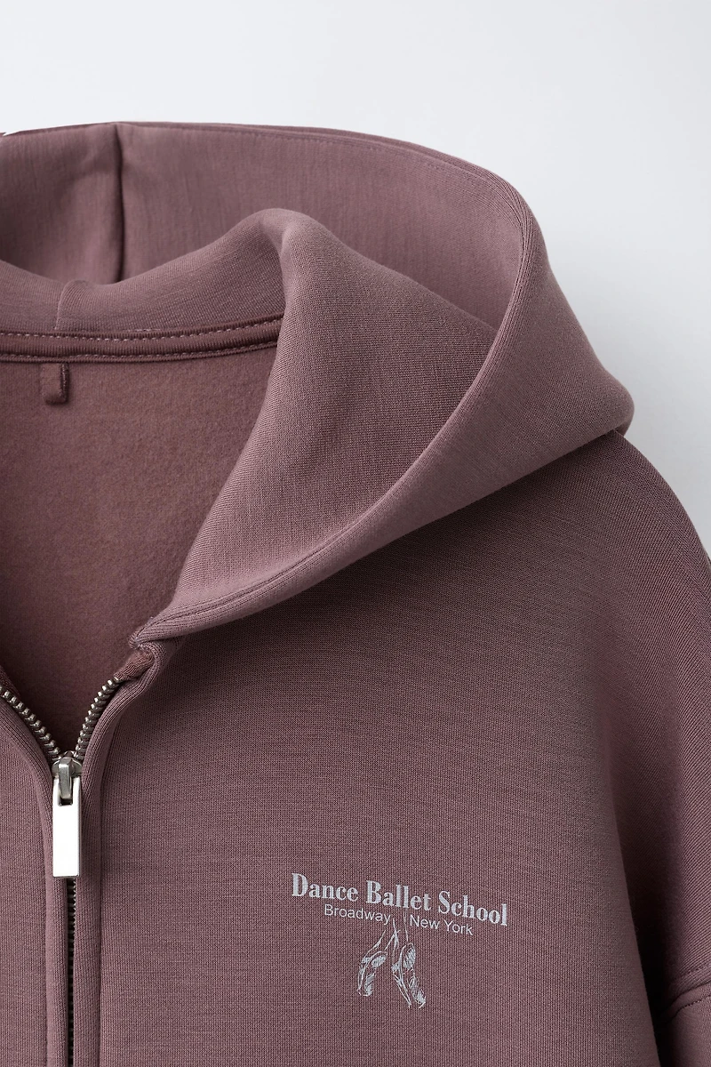 SWEAT ZIPPÉ AVEC MODAL BALLET