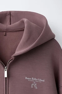 SWEAT ZIPPÉ AVEC MODAL BALLET