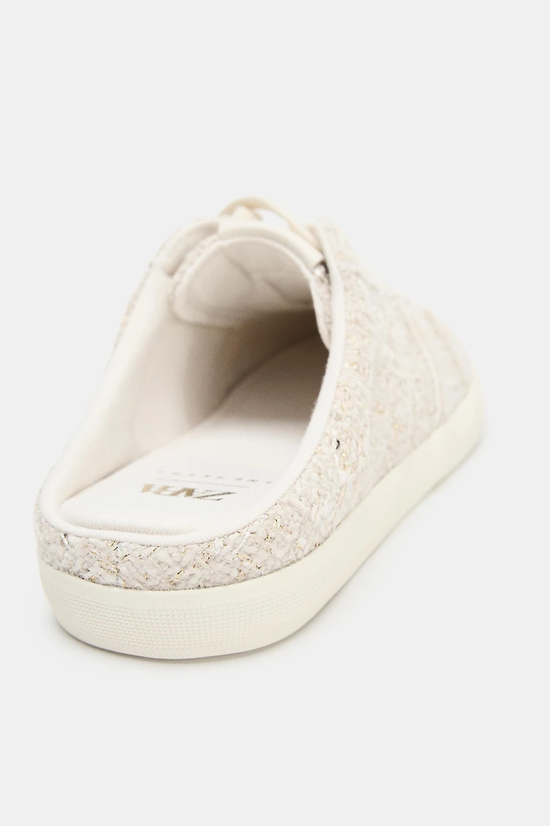 FABRIC COLLAPSIBLE HEEL SNEAKERS