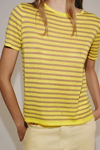 STRIPED KNIT TOP