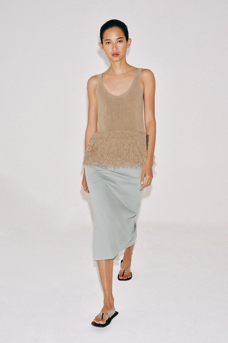 ZW COLLECTION VENTED MIDI SKIRT