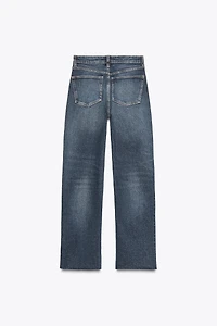 TRF HIGH-WAISTED CROPPED FLARE JEANS
