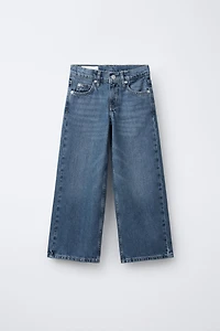 WIDE LEG JEANS WITH ANIMAL PRINT PATCHES