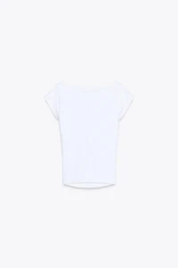 T-SHIRT À COL BATEAU