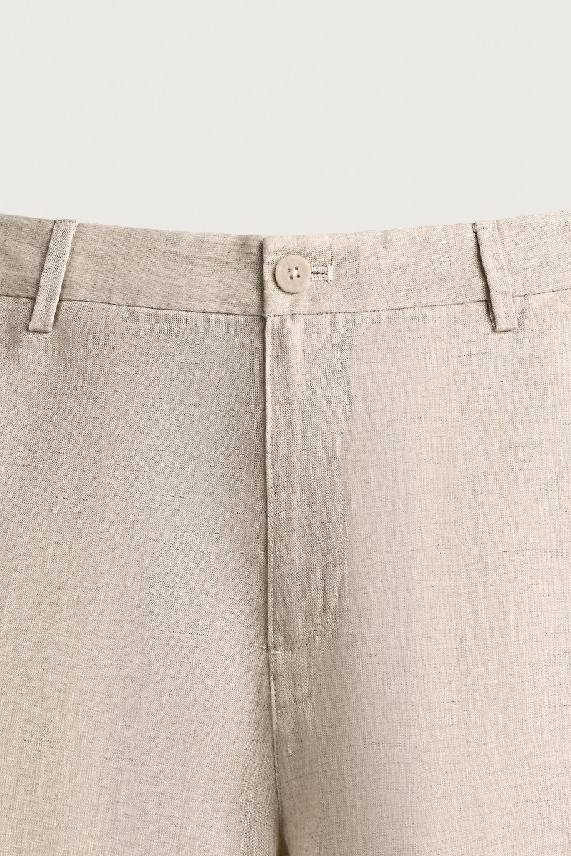 BERMUDA REGULAR FIT 100 % LIN