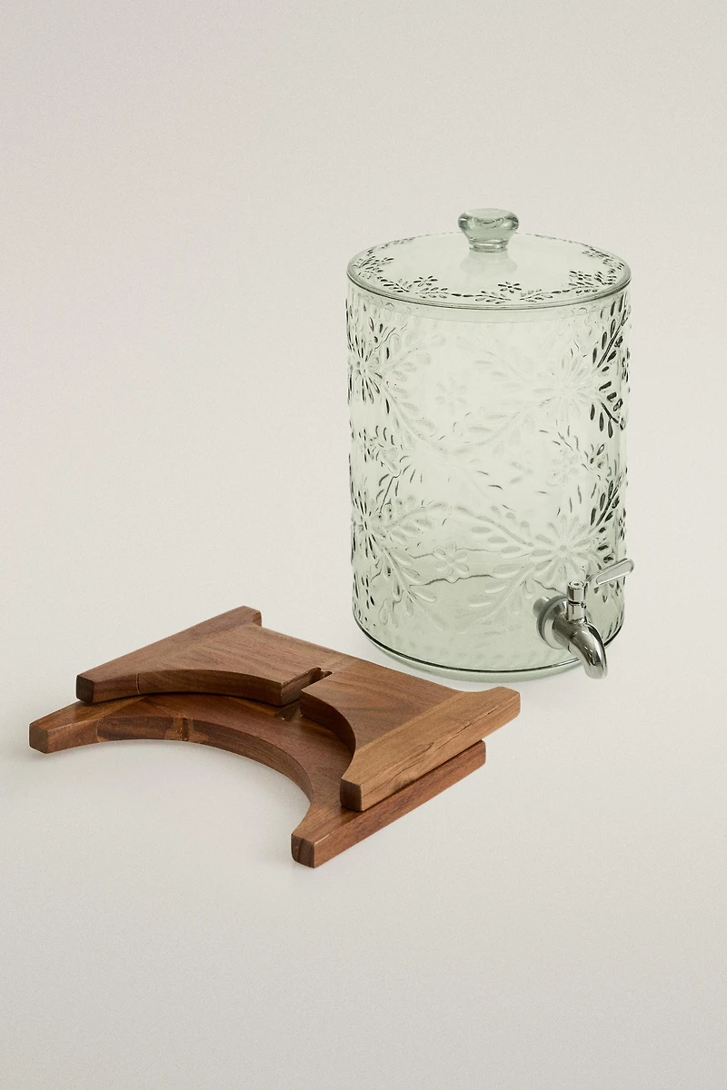ACACIA WOOD FLORAL DISPENSER