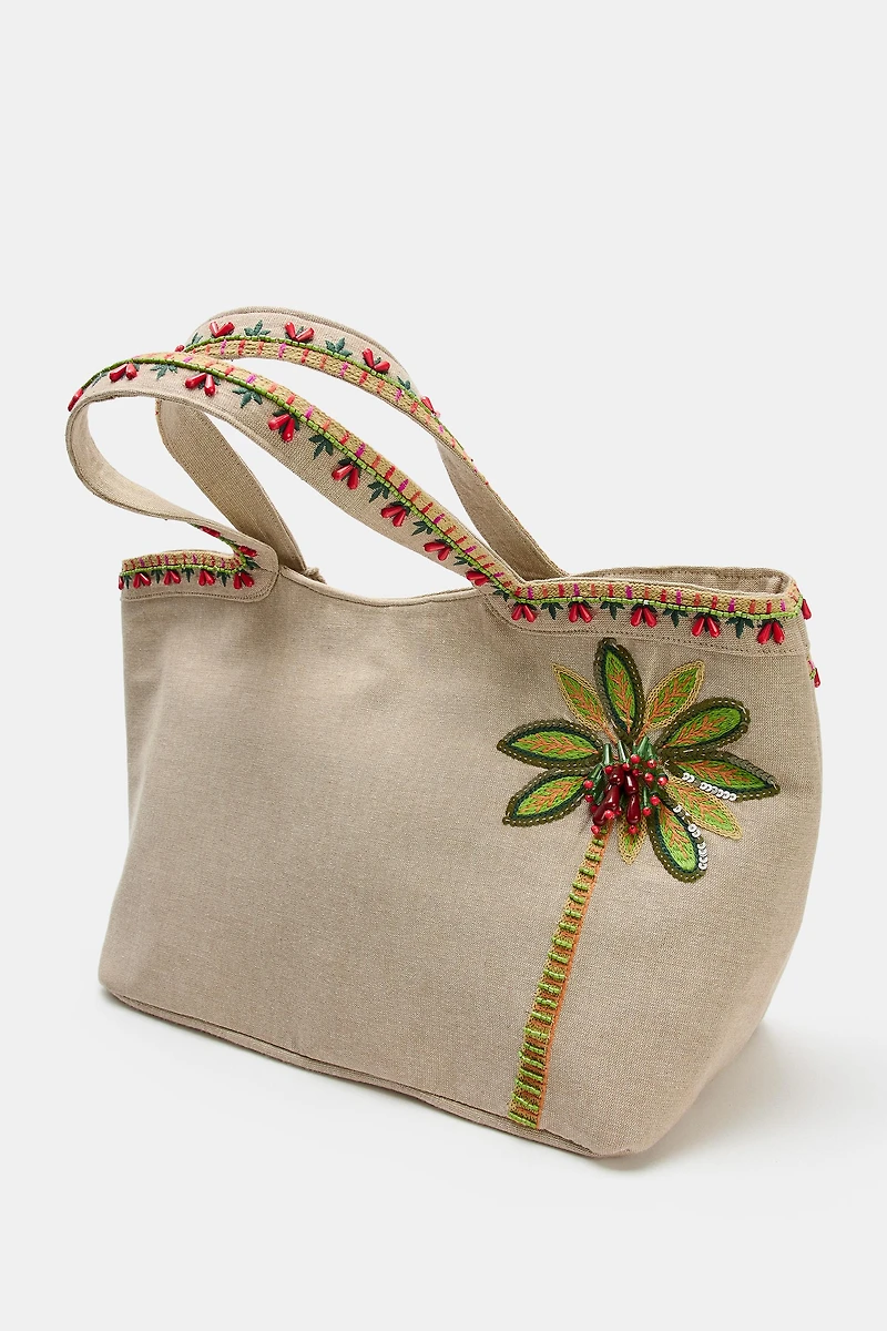 BEADED MAXI SHOPPER