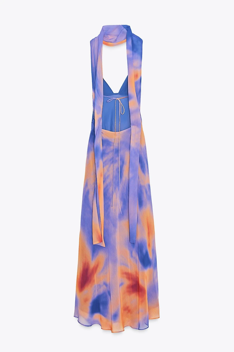 FOULARD PRINT LONG DRESS