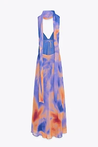 FOULARD PRINT LONG DRESS