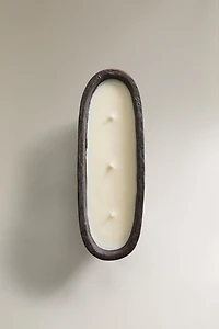 GR) LEATHER AMBER SCENTED CANDLE