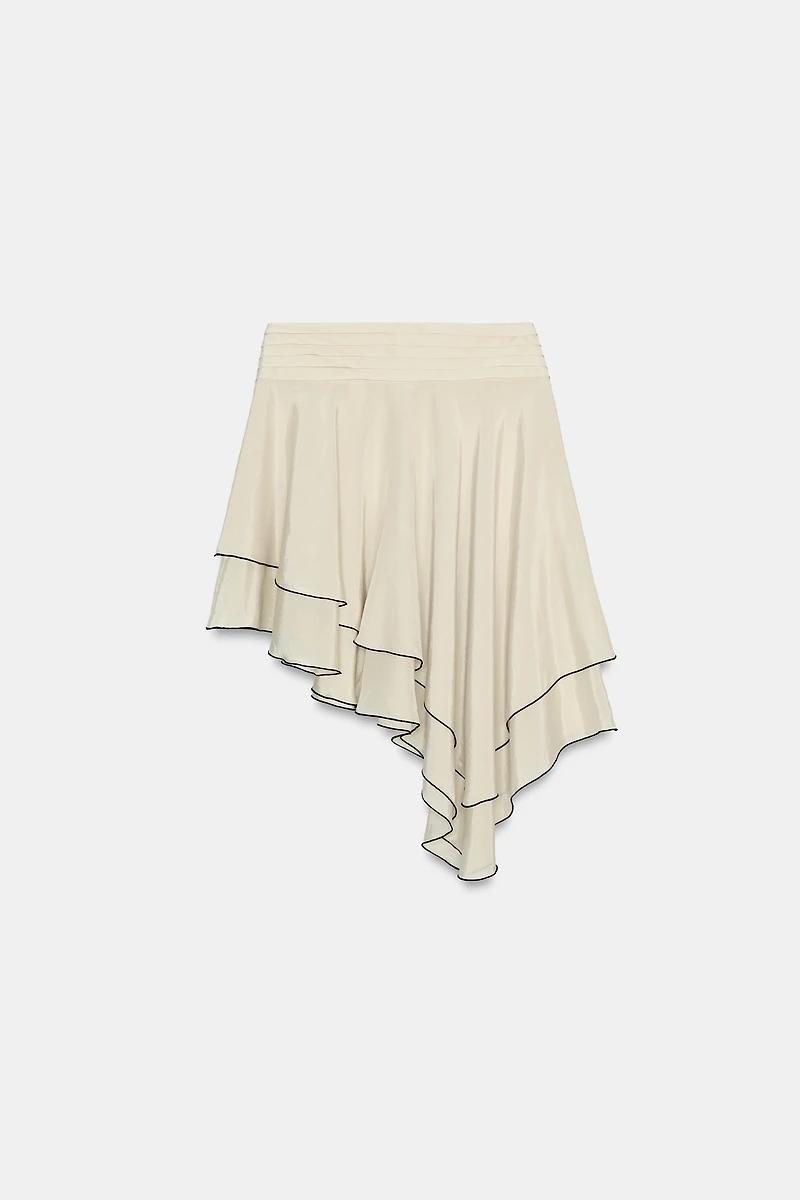 ASYMMETRIC RUFFLED SKIRT ZW COLLECTION