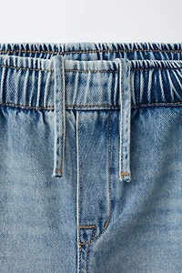 BARREL-FIT DENIM SHORTS