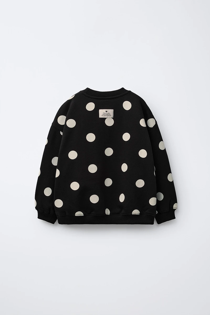 POLKA DOT SWEATSHIRT