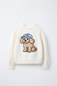 DOG KNIT JUMPER