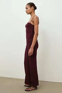 DRAPED BUSTIER DRESS