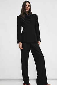 ZW COLLECTION LOW-RISE STRAIGHT PANTS